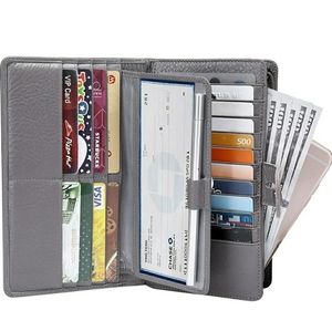 Women's Big RFID leather wallet organizer
